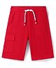 UCB Knee Length Solid Colour Shorts - Red