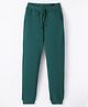 UCB Cotton Knit Full Length Lounge Pant With Text Print On Back -Dark Green