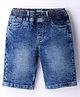 UCB Cotton Woven Knee Length Solid Color Shorts - Navy Blue