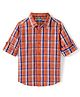 UCB Cotton Woven Full Sleeves Shirt With Checks - Dark Orange