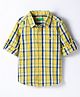 UCB Cotton Woven Full Sleeves Shirt With Checks - Light Yellow