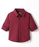 UCB Cotton Knit Full Sleeves Solid Shirt - Dark Red