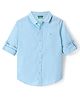 UCB Woven Full Sleeves Solid Colour Shirt - Light Blue