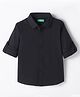 UCB Cotton Woven Full Sleeves Solid  Shirt - Black