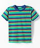 UCB Cotton Knit Half Sleeves Striped T-Shirt - Green