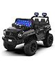 JN Creations 12V Rechargeable Battery Operated Ride On U-700 Jeep for Kids with Remote Control (Black  Painted)