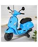 JN CREATIONS 12V Vespa Rechargeable Battery Operated Ride-On Scooter For Kids With Self Driven - BLUE