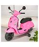 JN CREATIONS 12V Vespa Rechargeable Battery Operated Ride-On Scooter For Kids With Self Driven - PINK