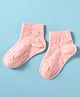 Mustang Cotton Knit Ankle Length Socks with Polka Dots Design - Pink