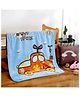 Butterthief Taxi Printed Double Layered Mink Reversible Baby Blanket for Kids & Toddlers - Blue
