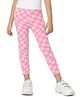 Plan B Checked Leggings - Pink