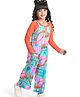Ollington St. Cotton Knit Striped Dungree & Full Sleeves Inner Top with Text Print- Dark Orange