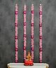 RR Craft Pink Gajra With lotus buds- 6 Pcs for home decoration