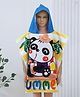 Butterthief Panda Printed Poncho Hooded Bath Towel for Kids & Toddlers - Multicolor