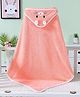 Butterthief New Born Baby Super Soft Hooded Bath Towel - Peach