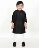 BAD BOYS Full Sleeves Sequin Embellished Self Designed Kurta With Solid Pyjama Set - Black