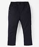 JASH KIDS Cotton Knit Full Length Solid Trouser - Black