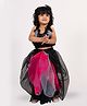 Elaisha Sleeveless Sequins Embellished Lehenga Choli Set - Black & Hot Pink