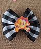 Krisha's KALACAREE  Halloween Theme Checked Bow -Black & White