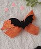 Krisha's KALACAREE Halloween Theme Bat Emblished Spiked Aligator Bow Clip - Orange & Black