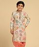 KISAH Cotton Blend Full Sleeves Floral Printed Kurta - Multi Colour