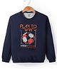 Smarty Boys Premium Fleece Knit Full Sleeves Sweatshirt with Text Print - Navy Blue