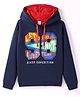 Smarty Boys Fleece Knit Full Sleeves Hooded Sweatshirt with Text Print - Navy Blue