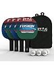 STAG ICONIC Fusion Blue, Green TT Playset with White Ball (4 Racquets & 6 Balls) Blue, Green Table Tennis Racquet