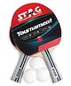 Stag iconic Tournament TT Playset|2 Racquets & 3 Balls (White) Table Tennis Kit