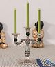 eCraftIndia Decorative Green Candle stand
