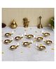 eCraftIndia Set of 10 Handcrafted Designer Brass Diya