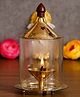 eCraftIndia Brass Akhand Diya With Glass
