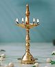eCraftIndia Decorative Handcrafted Brass Diya Stand With 5 Wicks