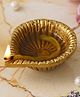 eCraftIndia Set of 1 Golden Decorative Brass Diya