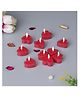 eCraftIndia Set Of 10 Heart Shaped Rose Scented Tea Light Candles