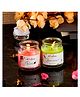 eCraftIndia Set Of 2 Jar Jasmine And Rose Scented Candles