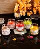 eCraftIndia Set Of 5 Jar Lavender, Lemon, Rose, Jasmine, Strawberry Scented Candles