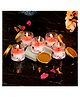 eCraftIndia Set Of 5 Mini Jar Rose Scented Candles