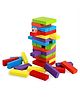 Zyamalox Coloured Jenga Game: Classic Wooden Blocks for Kids and Adults, Fun Puzzles and Stacking Challenges  54 Pieces