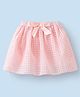 Mark & Mia Above Knee Length Skirt with Checks & Bow Detailing - Pink