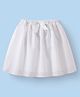 Mark & Mia Above Knee Length Skirt with Checks Print & Bow Detailing - White