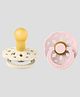 Bibs Boheme Latex Round Pacifier Nipple Size 1 Pack of 2 - Ivory / Blossom