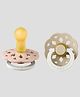 Bibs Boheme Glow in the Dark Latex Round Pacifier Nipple Size 2 Pack of 2 - Blush/Vanilla