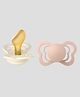Bibs Couture Latex Anatomical Pacifier Nipple Size 2 Pack of 2 - Ivory/Blush