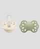 Bibs Infinity Silicone Symmetrical Pacifier Nipple Size 1 Pack of 2 - Ivory / Sage