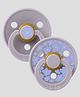 Bibs Studio Collection Latex Round Nipple Pacifier Size 1 Pack of 2 - Fossil Grey Mix