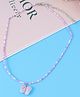 Babyhug Necklace With Butterfly Applique - Purple & White