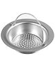 SYGA Stainless Steel Sink Strainer Basket with Handle 11cm/4.33inch Large Wide Rim Anti Clogging Mesh Drain Filter Vegetable Hair Catcher Drain Cover for Most Bathroom Kitchen Home Sinks Drain-Silver