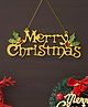 eCraftIndia Gold Toned Merry Christmas Wall Hanging