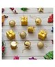 eCraftIndia Golden Christmas Tree Decoration Items - Balls, Gifts, Drums